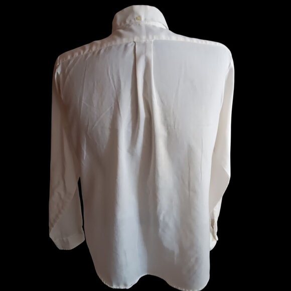 Vintage Mens Large Oxford Shirt 1970's Button-Up Lazy Dad Lawyer Distressed 16.5 - Picture 6 of 7